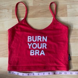 Minga Burn Your Bra Cropped Tank